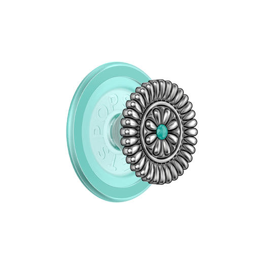 【自由暮色】银石花·MagSafe圆啪嗒 MAGSAFE磁吸手机气囊支架 Round圆啪嗒系列 银色 植物花卉 商品图0