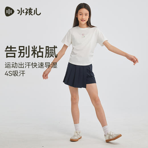 【速干裙裤】水孩儿女童短裤2025夏装新品大童工装风女孩百褶裙子 商品图1