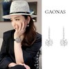 GAONAS  臻奢气场白色10克拉圆形耳环11080EW 商品缩略图0