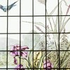 独角鹿西洋古董 1894年法国新艺术时期Pradal签名出品水岸鸢尾雀鸟主题彩绘玻璃花窗 商品缩略图2