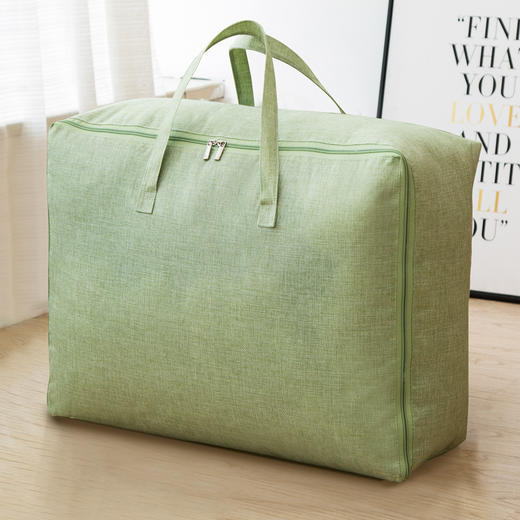 【加厚棉麻收纳袋】棉麻材质防刮耐磨，牢固提手承重力强，内有防水涂层，袋子防潮防尘棉被，收纳袋衣服整理袋搬家打包袋行李袋QQ 商品图3