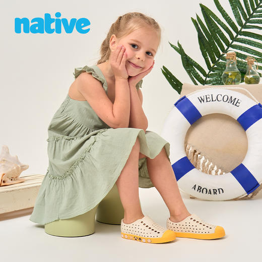 [ss2025]naitve 新款可爱猫狗图案沿条印花洞洞鞋亲子户外休闲沙滩凉鞋 商品图2