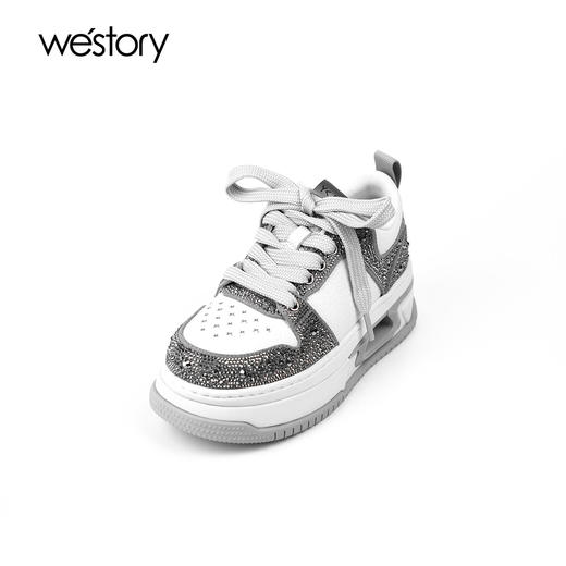 westory春季新款厚底系带圆头运动鞋板鞋W24AM57371 商品图0