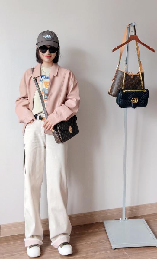 商场同步绵羊皮小翻领利落皮夹克 商品图5