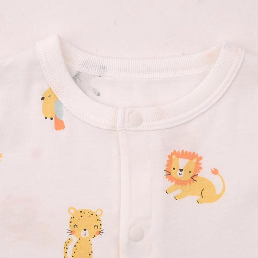 棉果果夏季男童女童防蚊5A抗菌短袖对开连体衣M201722225236 商品图2