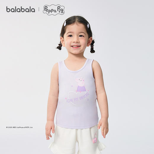 【小猪佩奇IP】巴拉巴拉儿童背心打底夏无袖吊带女两件装 商品图0