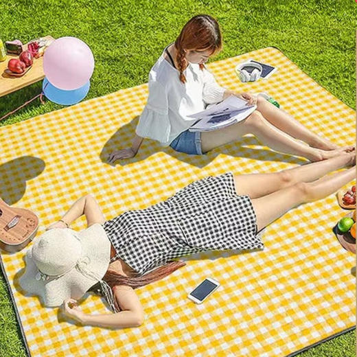 华小贝 户外郊游露营野餐垫加厚防水防潮便携出游草坪垫子 商品图0