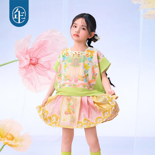 年衣童装新中式T恤唐装春夏2025儿童古装国风汉服如鱼得水T恤 商品图2