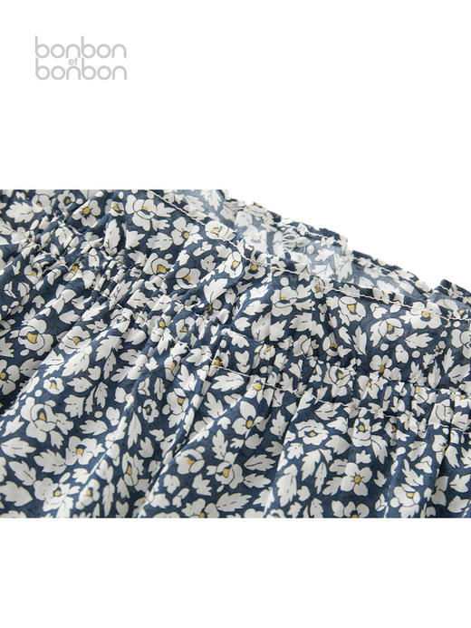 碎花木耳边七分裤 商品图3