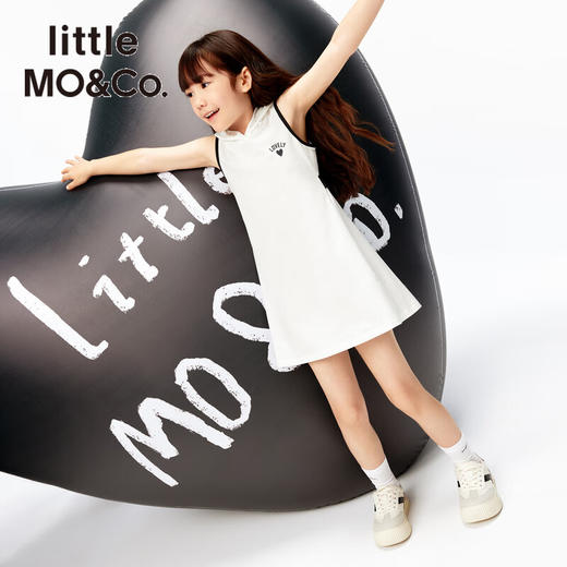 【5F】little MO&Co.防蚊 little moco童装25夏新款女童连帽无袖背心连衣裙 商品图2