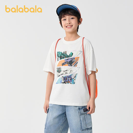 巴拉巴拉儿童短袖t恤2025新款夏季男童上衣速干凉感 商品图0