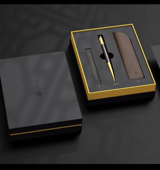新品24k镀金黑檀轮回转经笔 商品图0