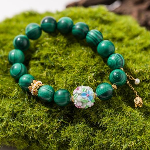 🍀【幸运色绿色  孔雀石手串】喜木缺木，2-5月生幸运色，提升气场，增魅力，舒缓压力，保健康，增运势，天然绿色玉石串珠转运珠手链盘玩【7天内发货】 商品图11