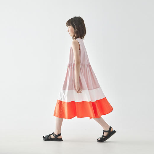 棵初 2025春夏第三波新品拼色无袖连衣裙851K256072CD 商品图3