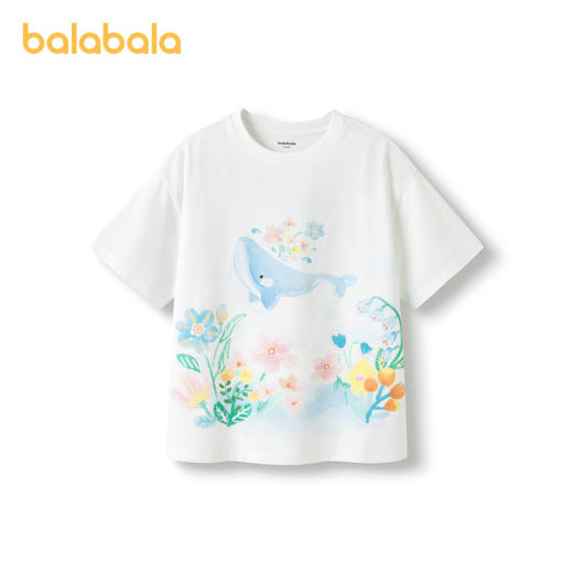 巴拉巴拉儿童短袖女童t恤夏装中大童印花速干上衣百搭时尚宽松潮 商品图0