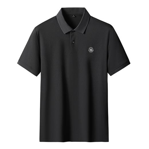 【亚麻+桑蚕丝】【DK】大依优型大码短袖POLO衫加肥加大半袖体恤夏季款肥佬宽松商务休闲百搭上衣男士胖子 商品图0