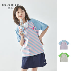 棵初 2025春夏第三波新品拼色条纹T恤860K256083MJ