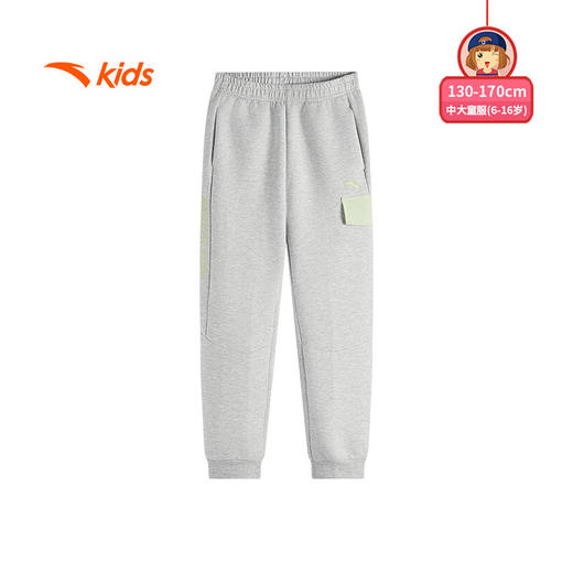 安踏儿童裤子女大童2025年春季优可丝针织运动长裤362516710 商品图0