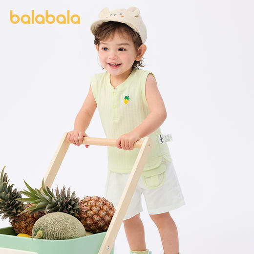巴拉巴拉宝宝无袖套装夏装男童两件套2025新款时尚潮 商品图2