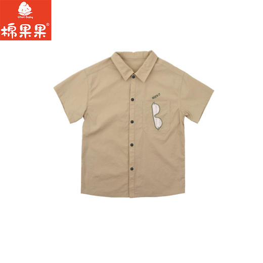 棉果果夏季商场专柜同款男童速干短袖衬衫M212153425331 商品图0