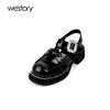 westory夏季法式优雅细高跟凉鞋露趾粗跟鞋凉鞋W24AH57651 商品缩略图6