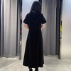 MZ连帽显瘦短袖连衣裙（黑）夏季152040030321 商品缩略图1