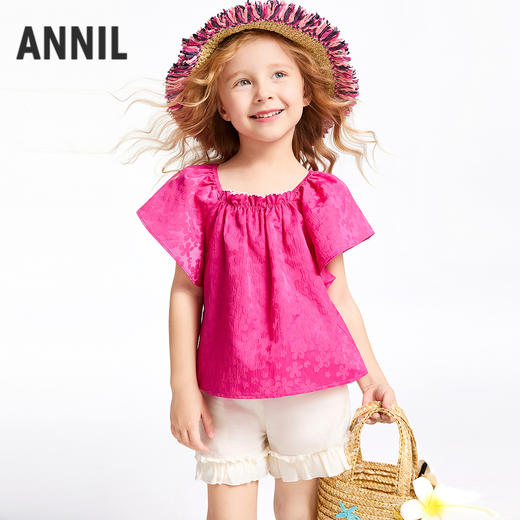 【实体店同款】女童短袖衬衣夏季新款安奈儿童装XG521698 商品图0