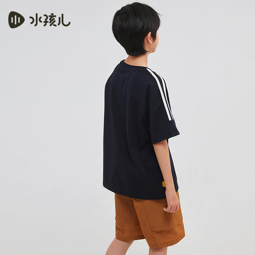 水孩儿童装儿童T恤短袖2025夏装新品男童透气圆领衫女童休闲上衣 商品图2
