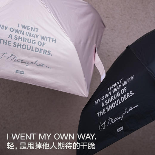 毛姆走自己的路晴雨伞 粉&黑GZ 商品图1