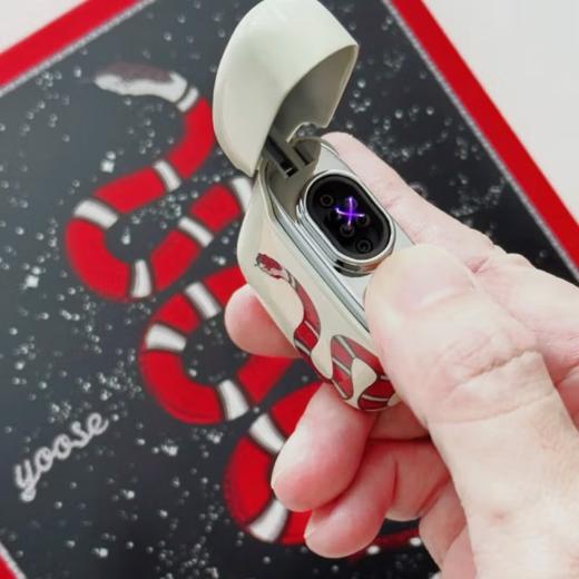 有色打火机电弧打火机迷你充电式脉冲双电弧防风打火机男友生日礼物 灵蛇限定款 商品图5