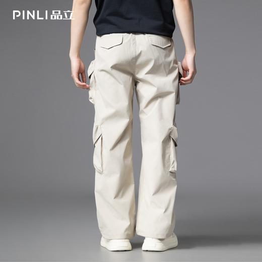 PINLI品立2025夏季新款潮牌户外工装裤男士多口袋直筒休闲长裤潮GD252117312 商品图2
