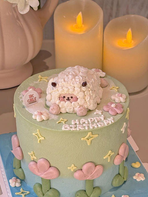 春日|趴趴羊立体手绘裱花蛋糕 商品图2