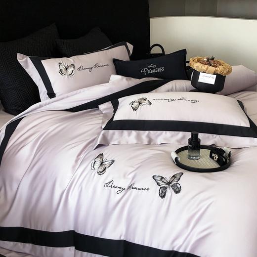 顶柔蝶之恋天丝棉绣花四件套TJ1618 商品图3