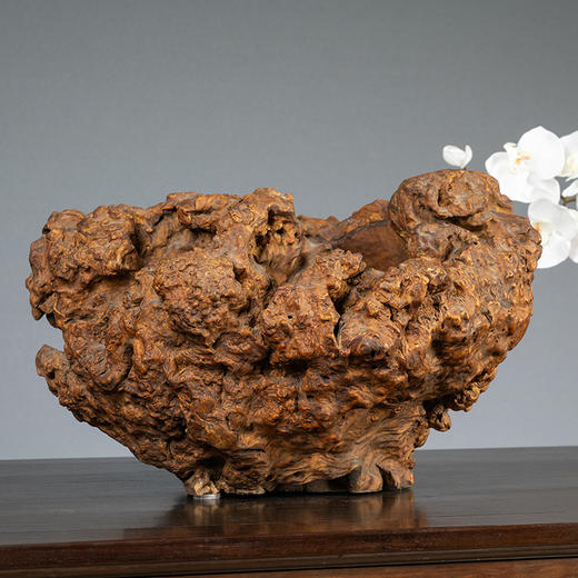 清 瘿木树瘤聚宝盆 商品图0