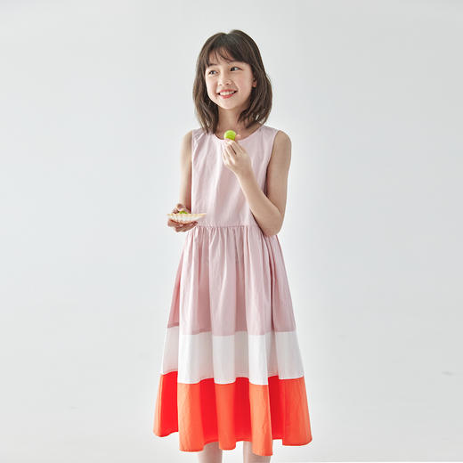 棵初 2025春夏第三波新品拼色无袖连衣裙851K256072CD 商品图2