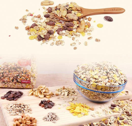 德国Kos valley高纤粗粮即冲燕麦片/提子干果仁燕麦片/水果干果仁燕麦片-1kg 商品图4