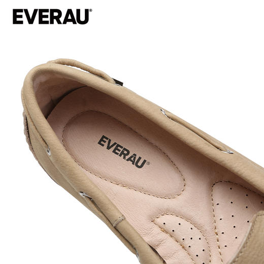 EVERAU自带松弛感的仙女清新茶话牛皮豆豆鞋EA1023 商品图5