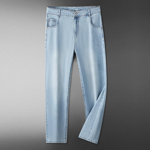 【特大码】【DDA】大依优型大码薄款牛仔裤弹力直筒男宽松大码夏季长裤肥佬300斤 商品图0