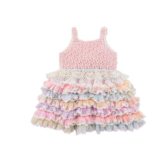 苏苏姐家彩虹糖蓬蓬裙手工DIY编织钩针毛线团自制裙子材料包 商品图4