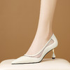 【预售5天】网纱高跟鞋女通勤细跟春秋新款气质女神范尖头浅口单鞋女HY&H3633 商品缩略图0