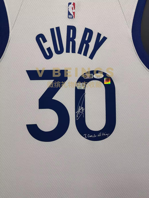 收藏系列 库里 勇士队30号白色 铭文版 亲笔签名球衣 商品图2
