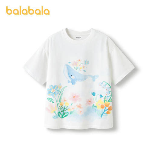 巴拉巴拉儿童短袖女童t恤夏装中大童印花速干上衣百搭时尚宽松潮 商品图4