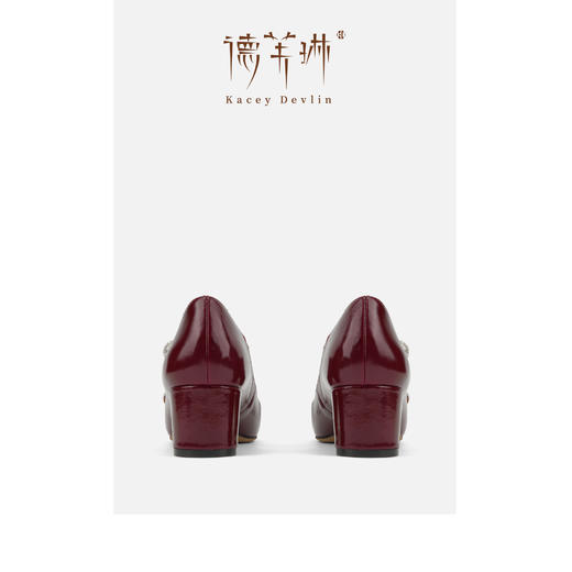 德芙琳2025春款高跟浅口小皮鞋女单鞋KD6221 商品图7