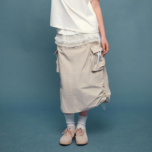 笛莎Deesha青少年女童裙子2025夏季女童工装半身裙 商品图2