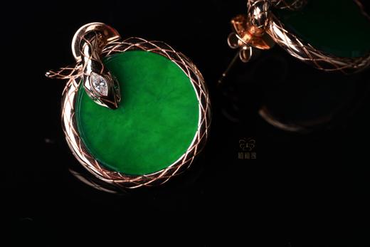 【瑞蛇】绿翠平安扣耳钉-EZ12502012 商品图4