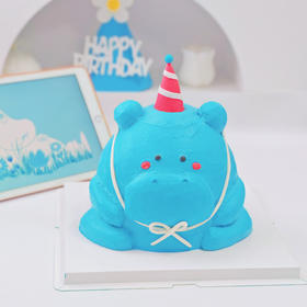 蓝色小河马蛋糕