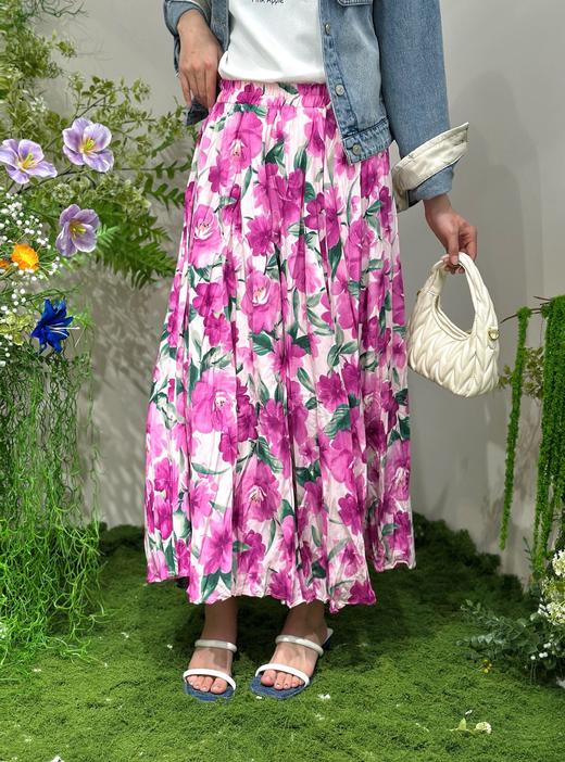 G5BQ30086#复古显瘦花长半裙 商品图2