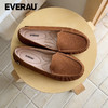 EVERAU新款头层磨砂牛皮面亲肤透气经典舒适女士豆豆鞋EA1024 商品缩略图1