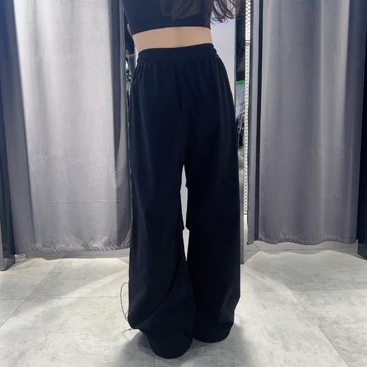 N橡筋腰压褶阔版阔腿裤（黑）夏季152020130321 商品图1