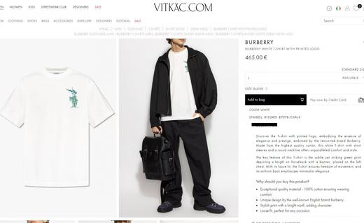 现货 巴宝莉BUR英伦奢侈胜利骑士归来短袖！ 3d发泡印花 凸凹立体 商品图7